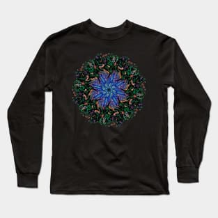 Industrial meets nature mandala with water interior and weird plant exterior Long Sleeve T-Shirt